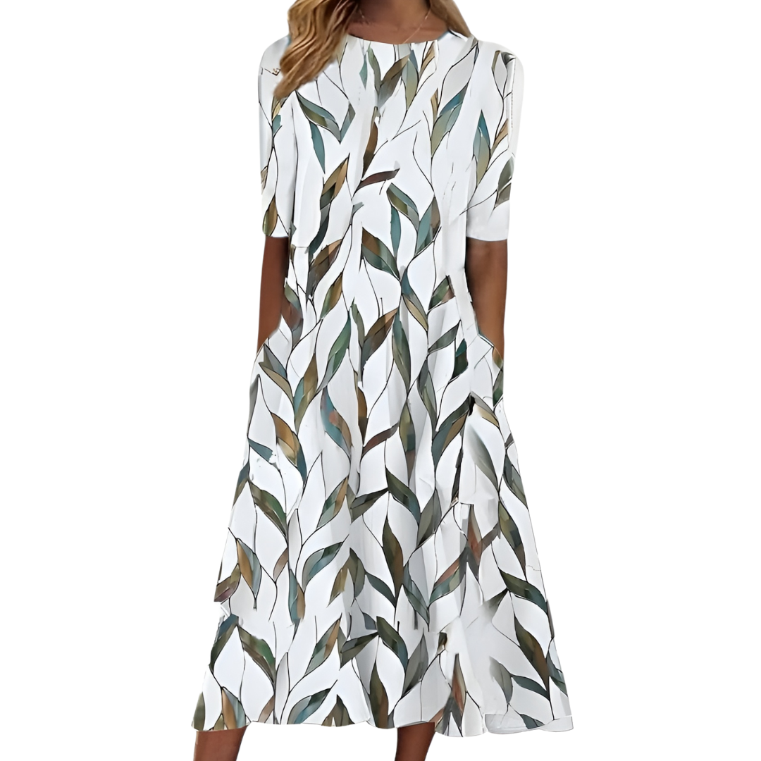 Sela | Coastal Bloom Midi Jurk
