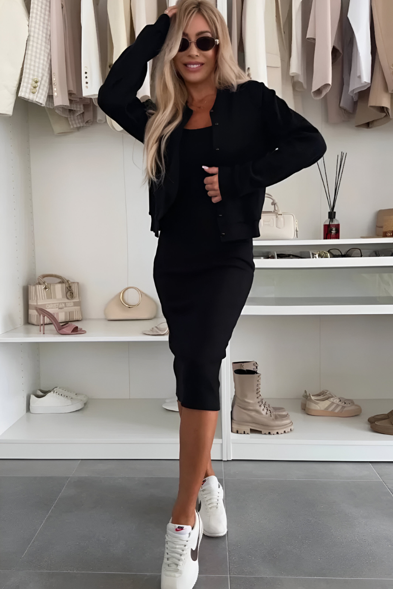 De Comfortabele Midi Jurk & Vest