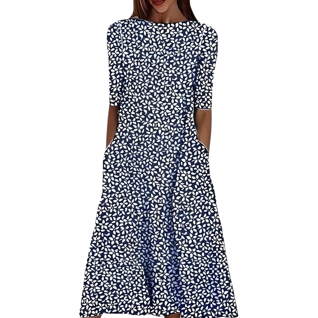 Sela | Coastal Bloom Midi Jurk