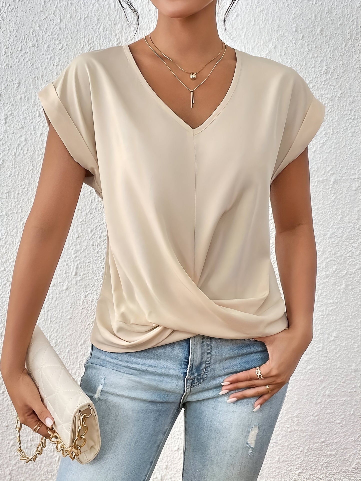 Casual T-shirt met Sweethearts halslijn