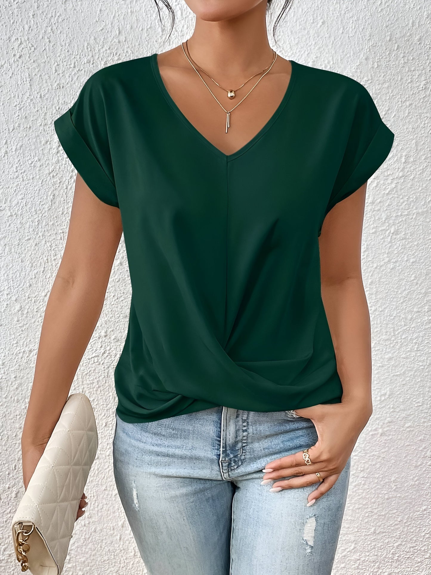 Casual T-shirt met Sweethearts halslijn