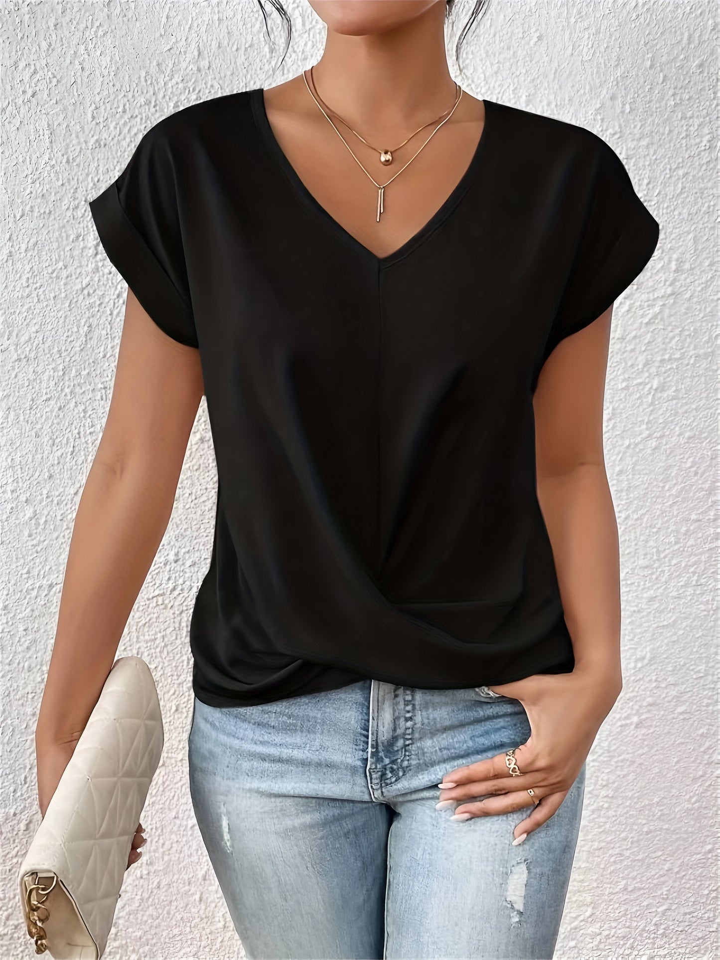 Casual T-shirt met Sweethearts halslijn