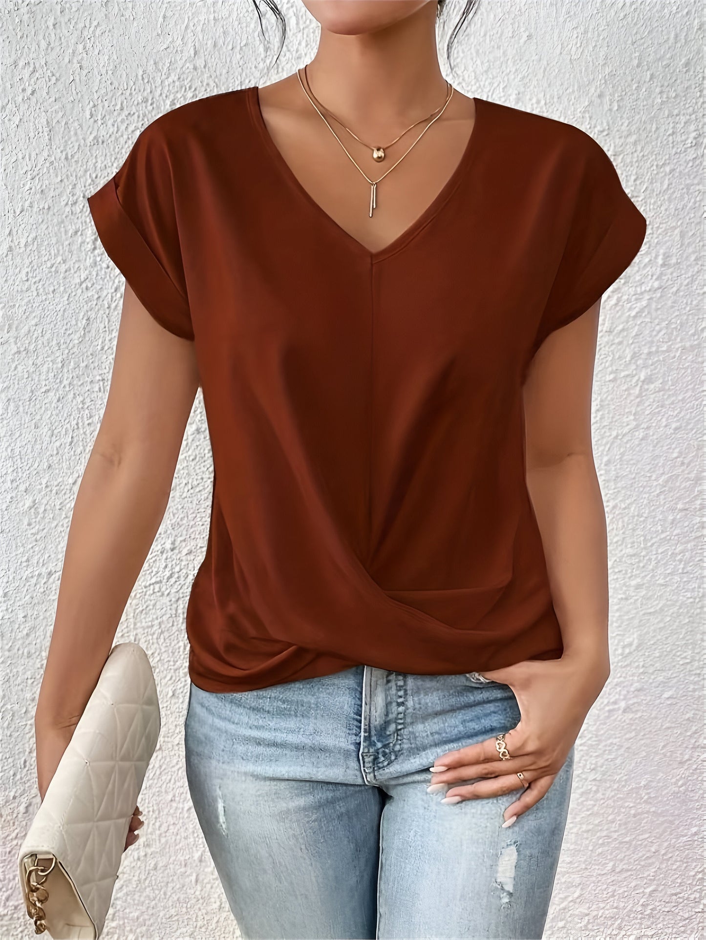 Casual T-shirt met Sweethearts halslijn