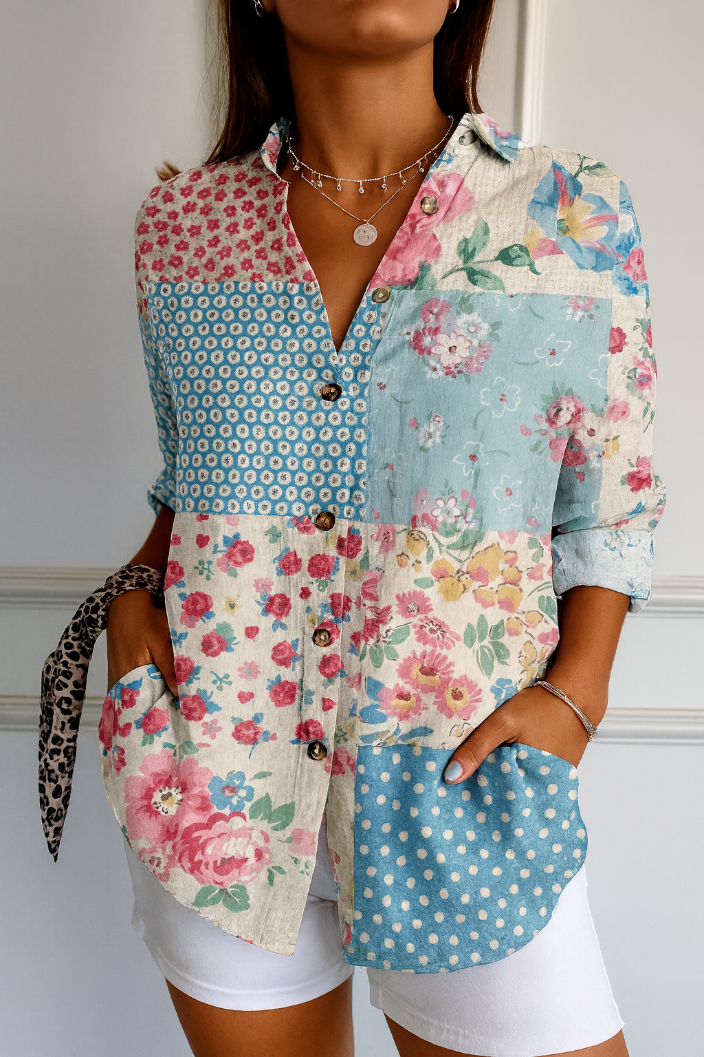 Maia | Elegante Herfstblouse met Bloemenprint