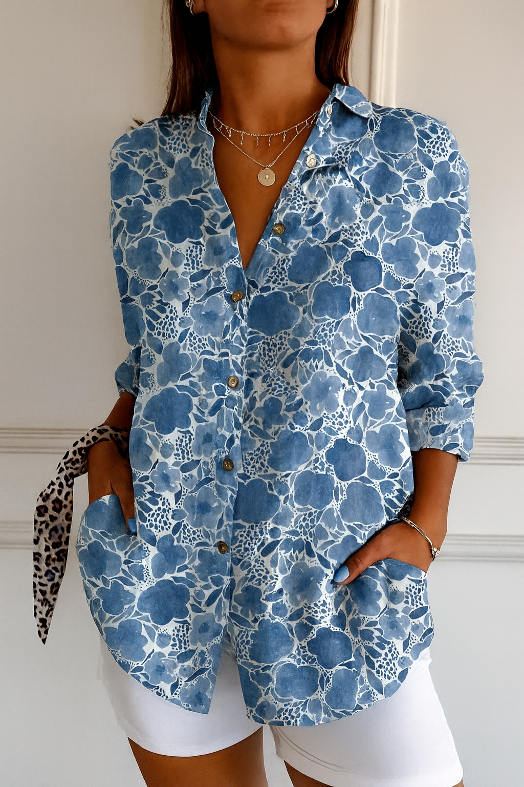 Maia | Elegante Herfstblouse met Bloemenprint