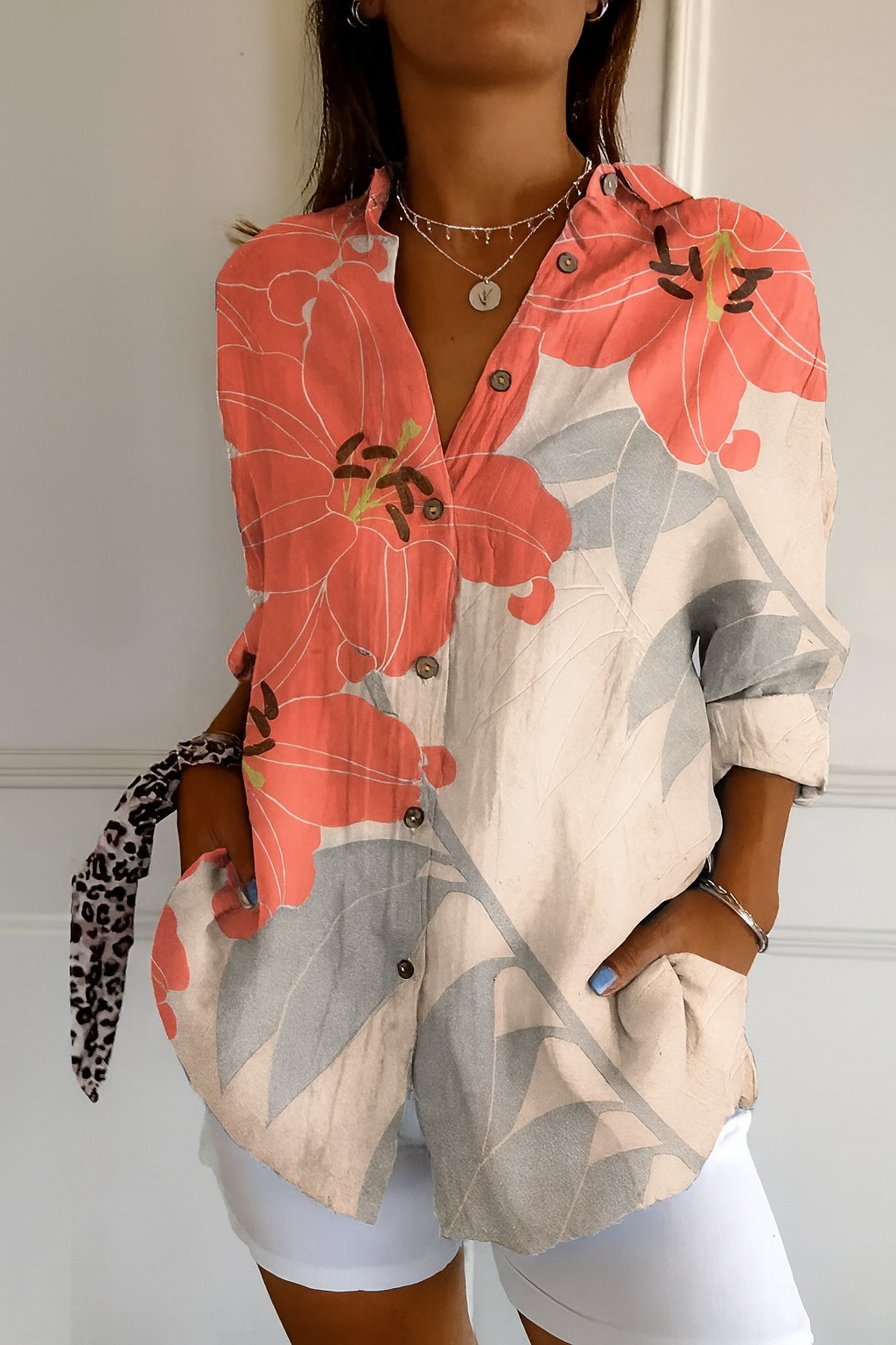 Maia | Elegante Herfstblouse met Bloemenprint
