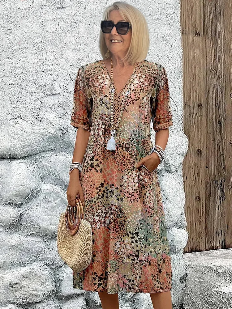 Boho mozaïek jurk