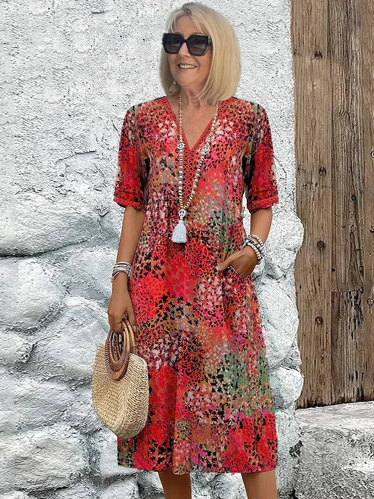 Boho mozaïek jurk
