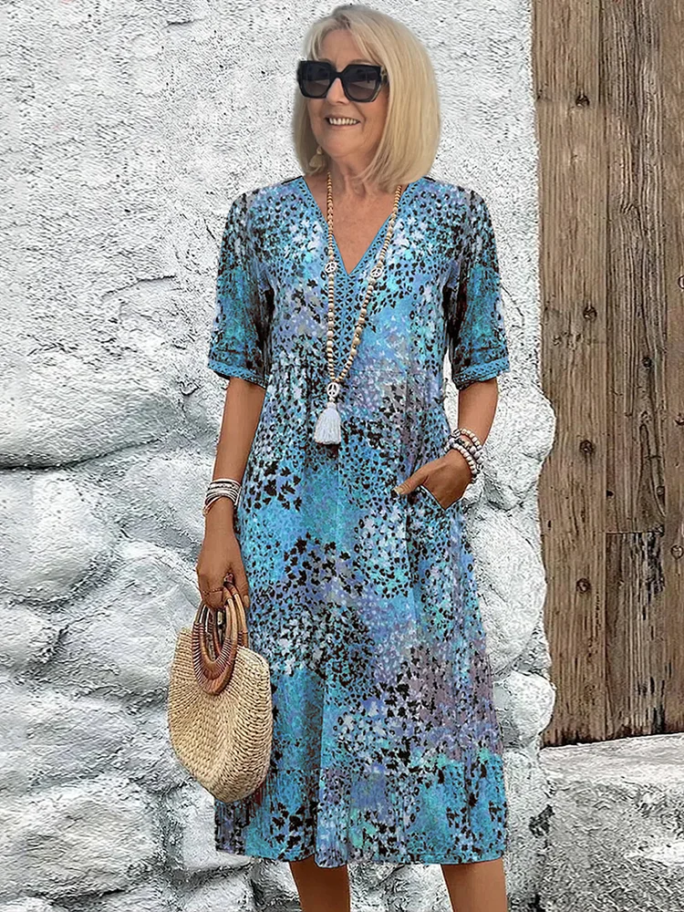 Boho mozaïek jurk