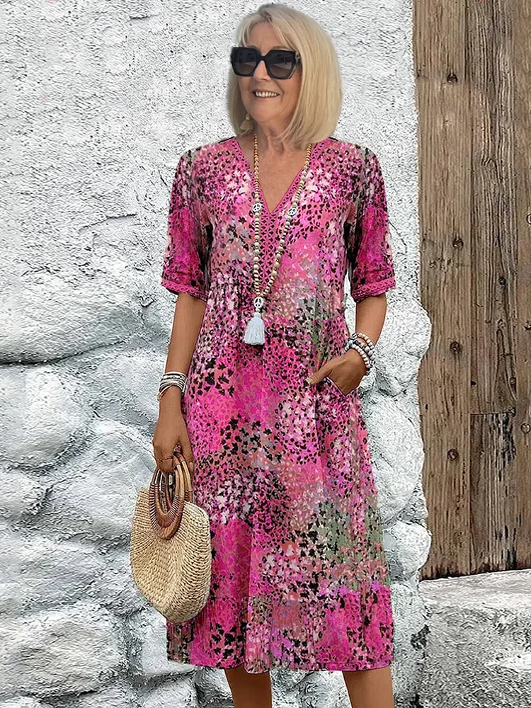 Boho mozaïek jurk