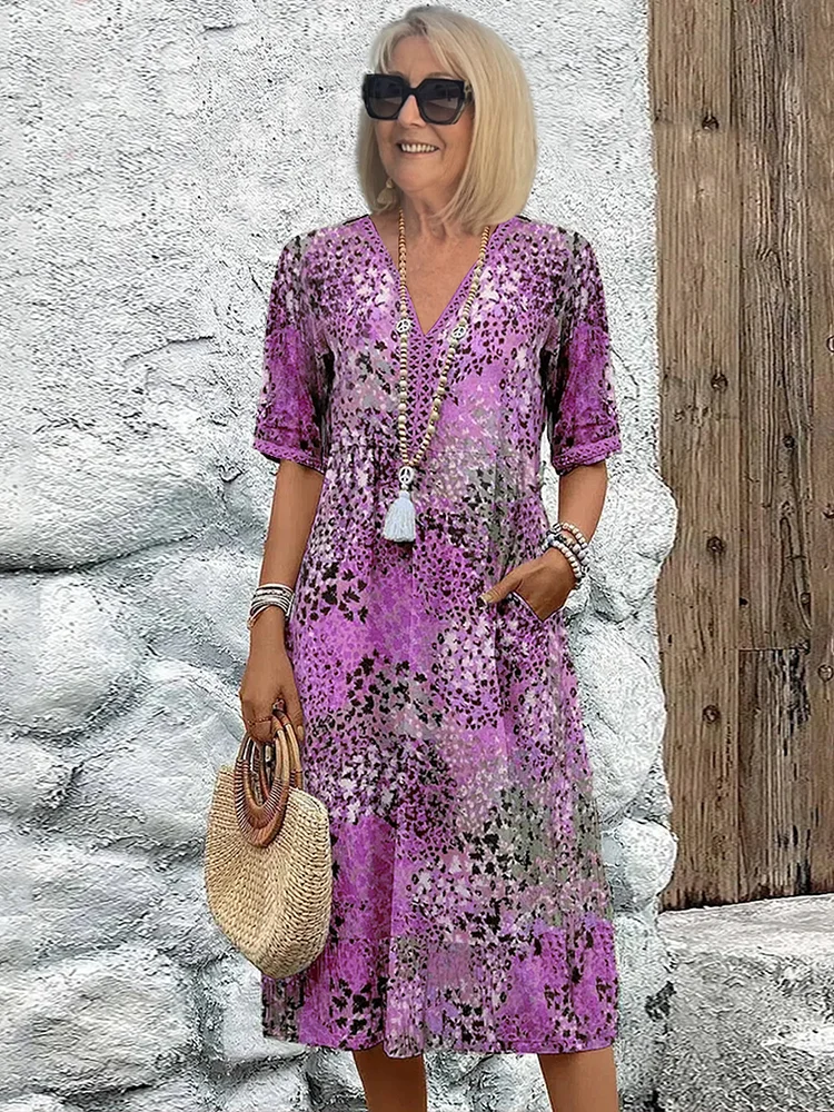 Boho mozaïek jurk