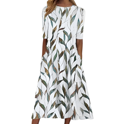 Sela | Coastal Bloom Midi Jurk
