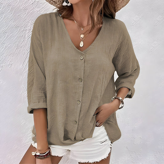 Zomer T-shirt met V-hals