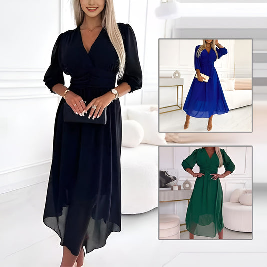 Elegante jurk met V-hals