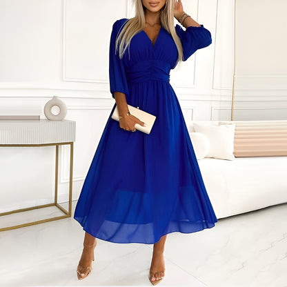 Elegante jurk met V-hals